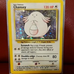 Pokemon 1995 3/102 Chansey Card